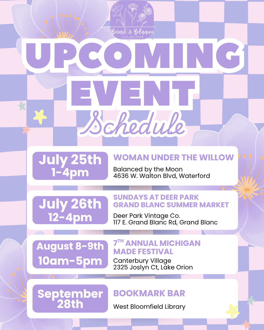 Upcoming Events