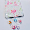 Checkerboard Heart Charger Charm