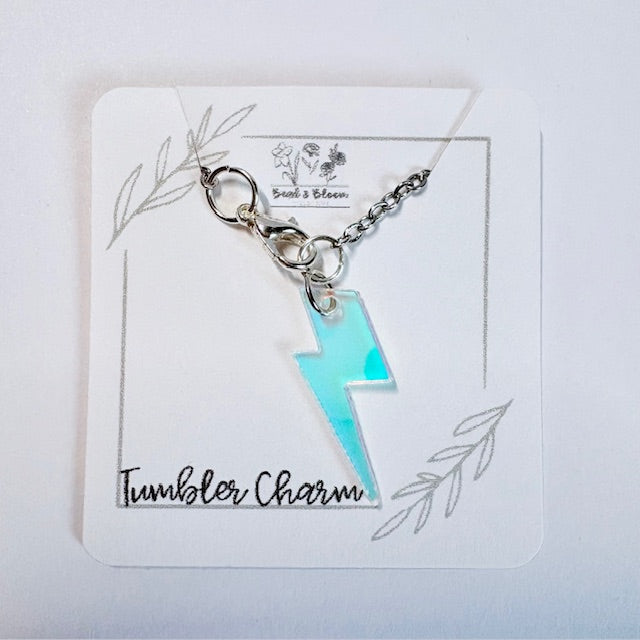 Iridescent Bolt Tumbler Charm