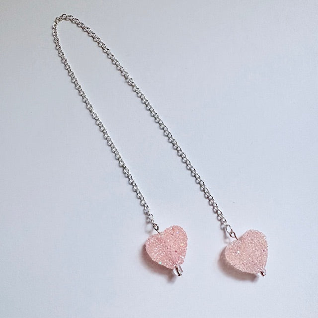 Petal Pink Sugar Heart Chain Bookmark