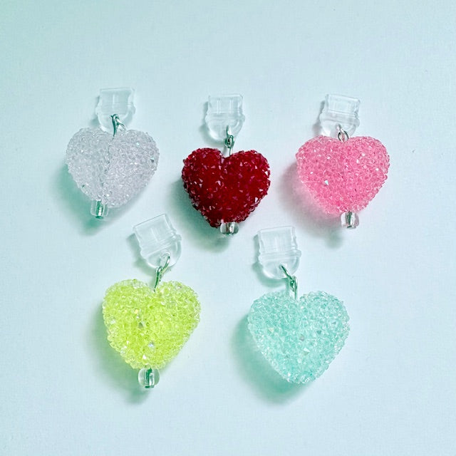 Sparkling Sugar Heart Kindle Charm