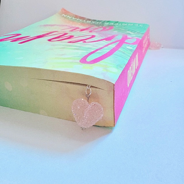 Petal Pink Sugar Heart Chain Bookmark