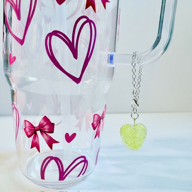 Sugar-Coated Heart Tumbler Charm