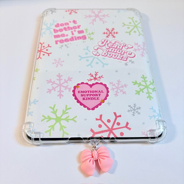 Large Pink Bow Kindle Port Charm