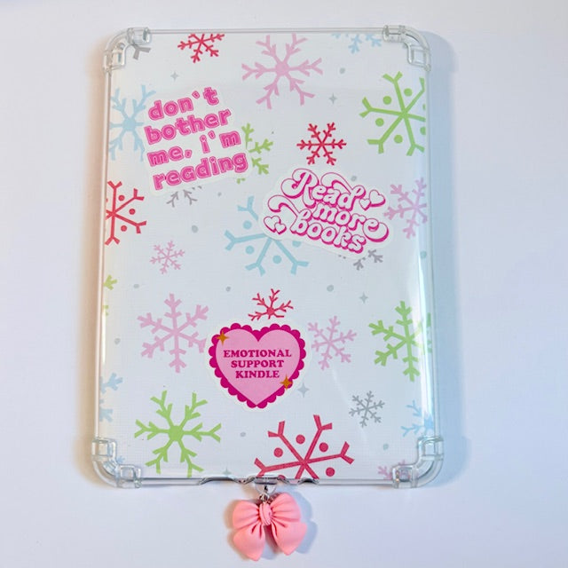Large Pink Bow Kindle Port Charm