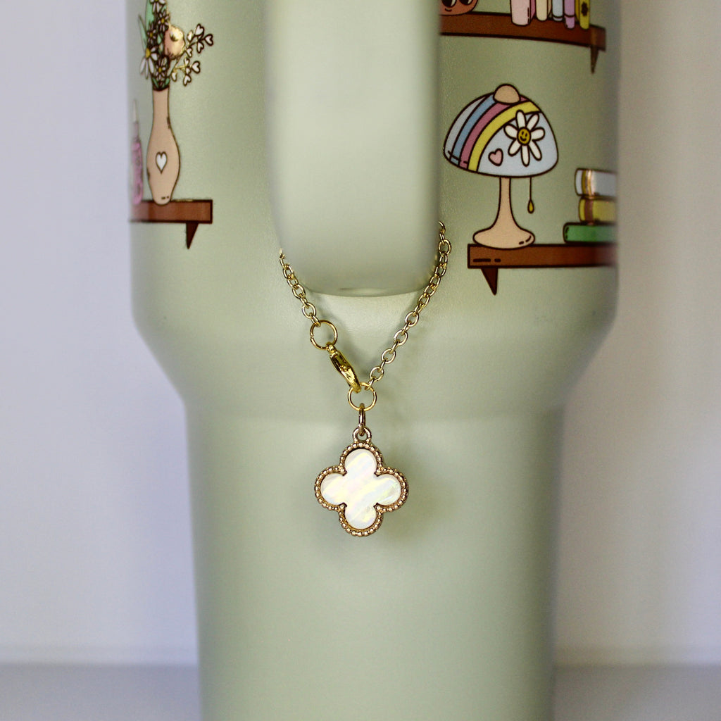 Golden Clover Tumbler Charm