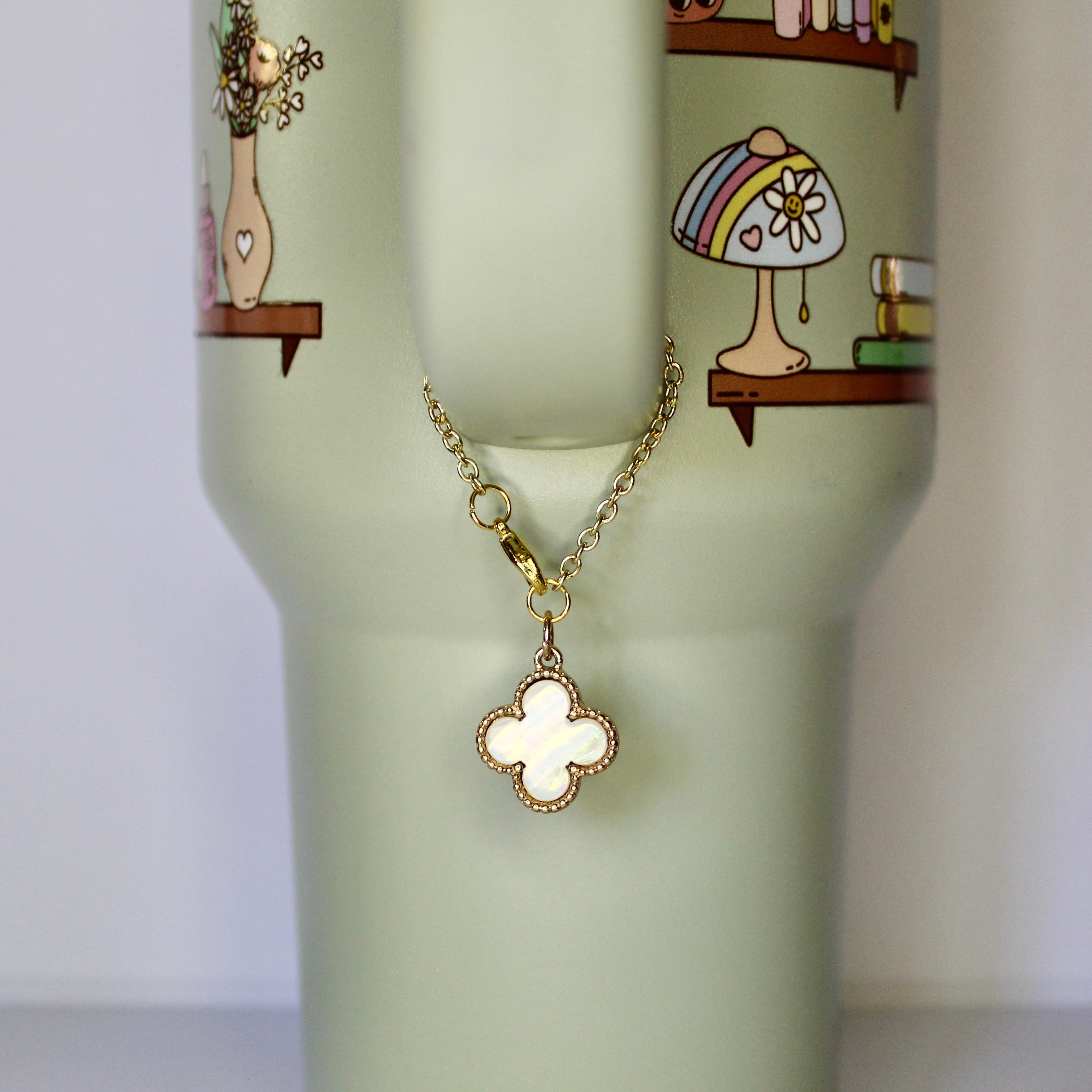 Golden Clover Tumbler Charm