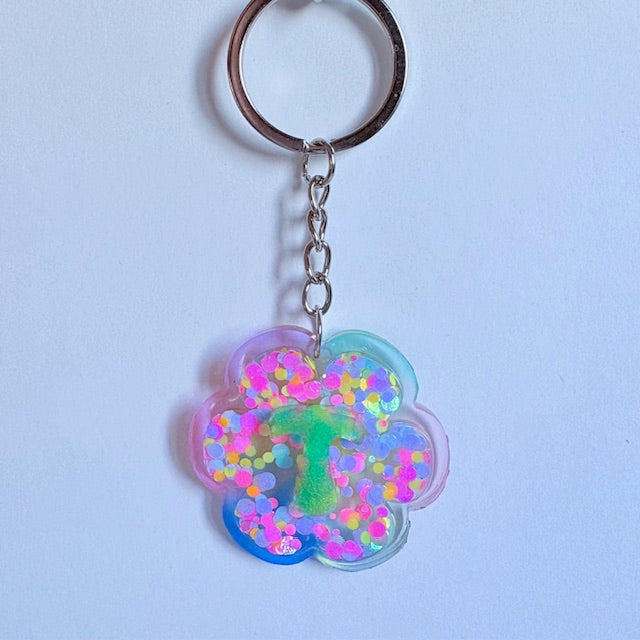 Custom Blooming Initial Keychain