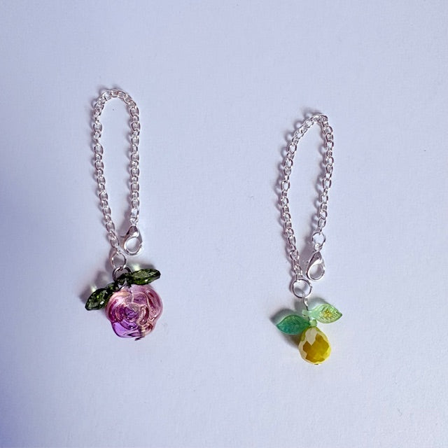 Sparkling Rose Tumbler Charm
