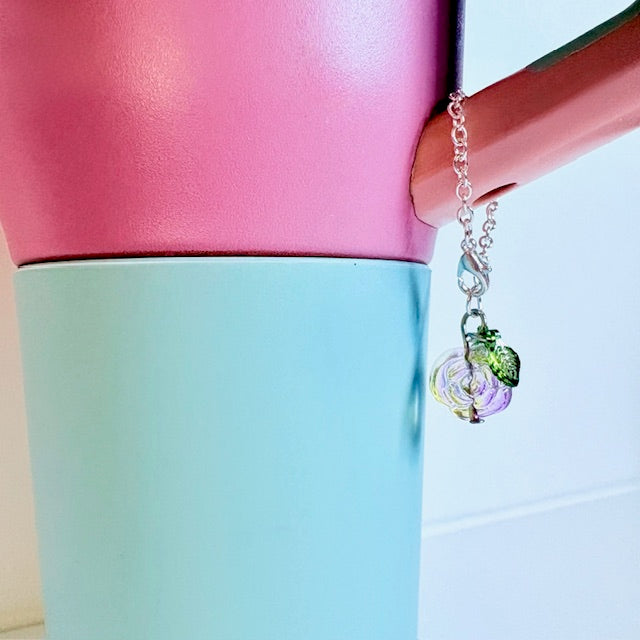 Sparkling Rose Tumbler Charm