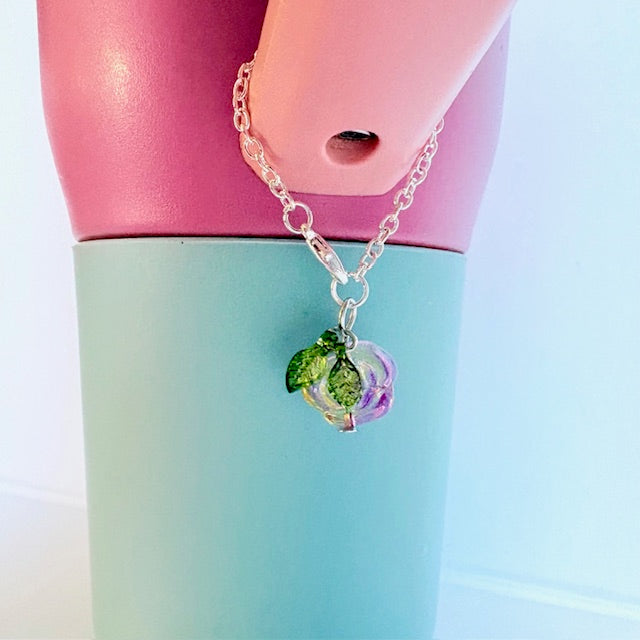 Sparkling Rose Tumbler Charm