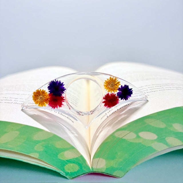 Wildflower Resin Book Page Holder