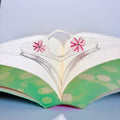Pink Floral Resin Book Page Holder