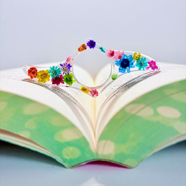 Wild Flower Resin Book Page Holder