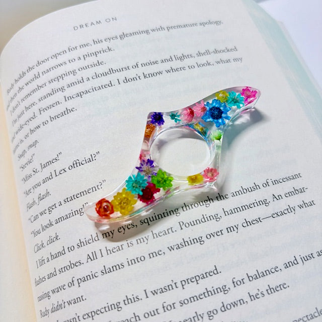 Wild Flower Resin Book Page Holder