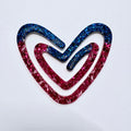 The Crimson & Cobalt Heart Clip