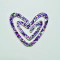 The Amethyst Shimmer Heart Clip