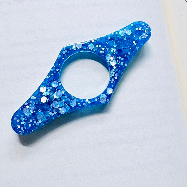 Glow-in-the-Dark Glitter Resin Page Holder (Diamond Design)