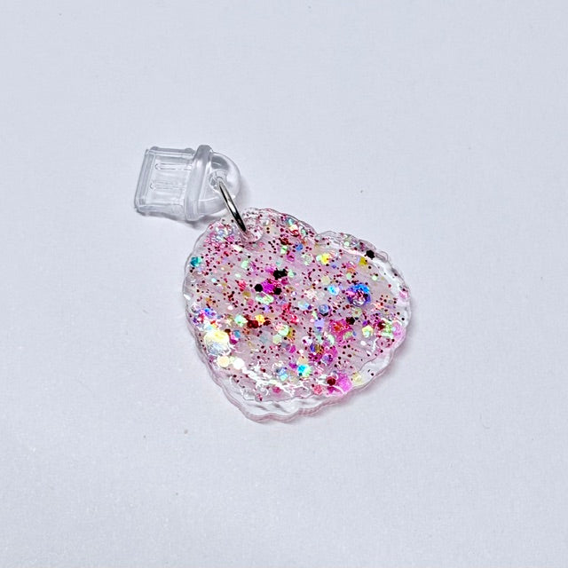 Bookish Girlie Heart Charger Charm