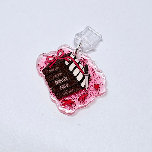 Thriller Book Stack Charger Charm