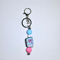 Book Lover Beaded Keychain