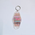 The Library Card Vintage Motel Keychain