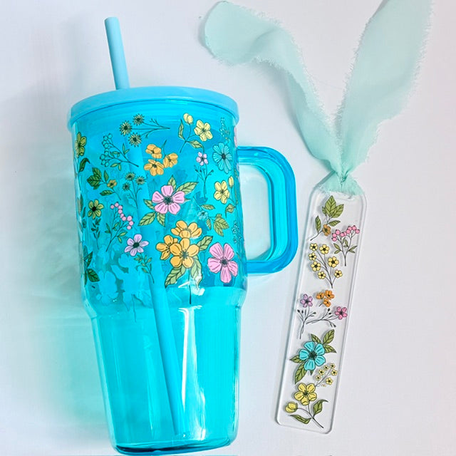 The Meadow Garden Tumbler & Bookmark Gift Set