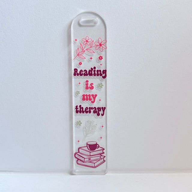 The Reading Is My Therapy Bookmark