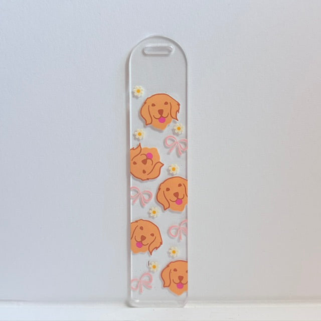 The Golden Retriever Bows Bookmark