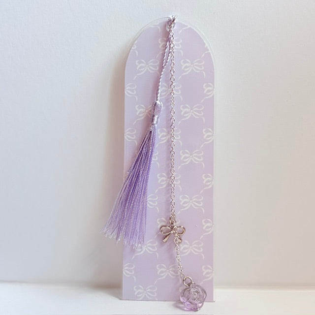 The Lavender Bow & Blossom Chain Bookmark