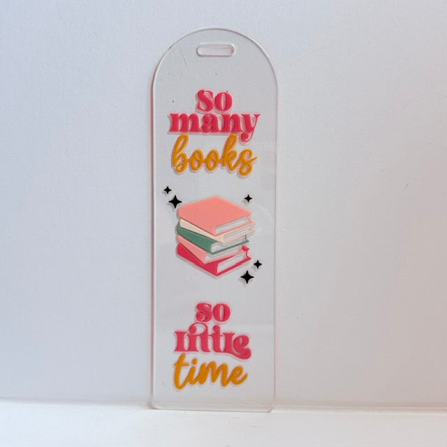 The Retro Stack "So Many Books" Bookmark