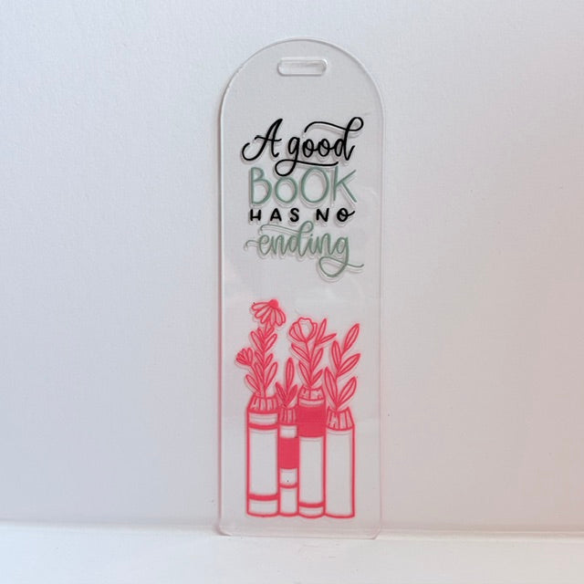 The Floral "A Good Book" Sketch Bookmark