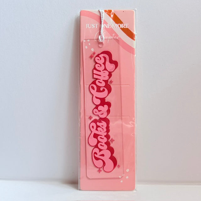 The "Books & Coffee" Retro Layered Bookmark