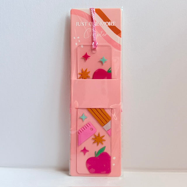 The "Just One More" Retro Classroom Acrylic Bookmark