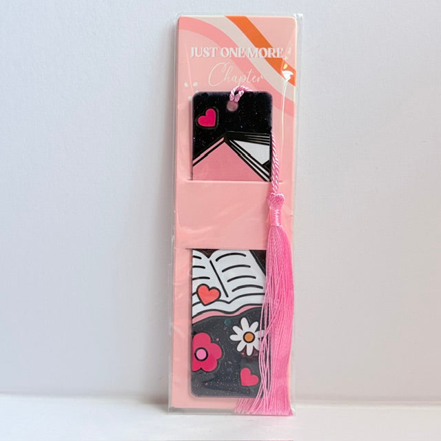The Midnight Bloom Glitter Tassel Bookmark