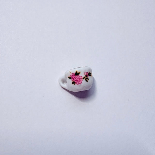 Vintage Floral Teacup Charm