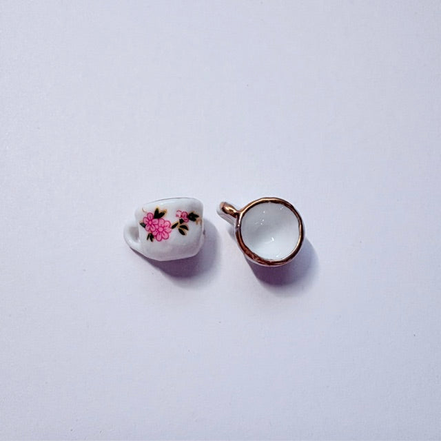 Vintage Floral Teacup Charm