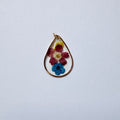 Pressed Flower Teardrop Frame Charm