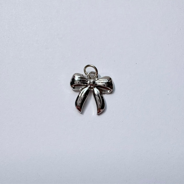 Polished Ribbon Bow Charm (Large)