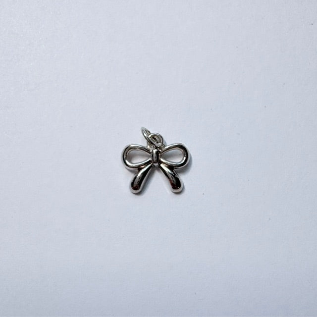 Polished Ribbon Bow Charm (Small)