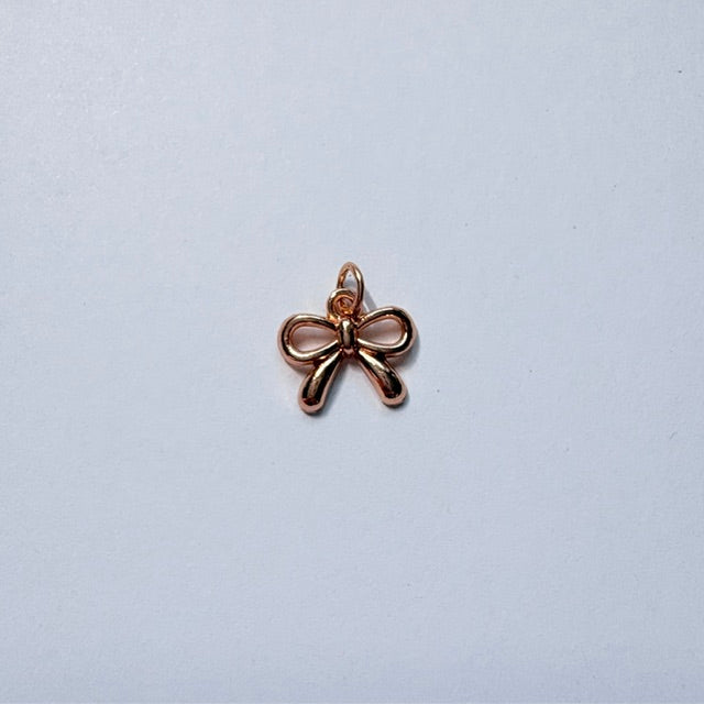 Polished Ribbon Bow Charm (Small)