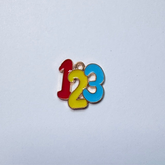 Colorful 123 Number Charm
