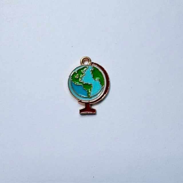 Spinning Desktop Globe Charm