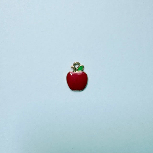 Glossy Red Apple Charm