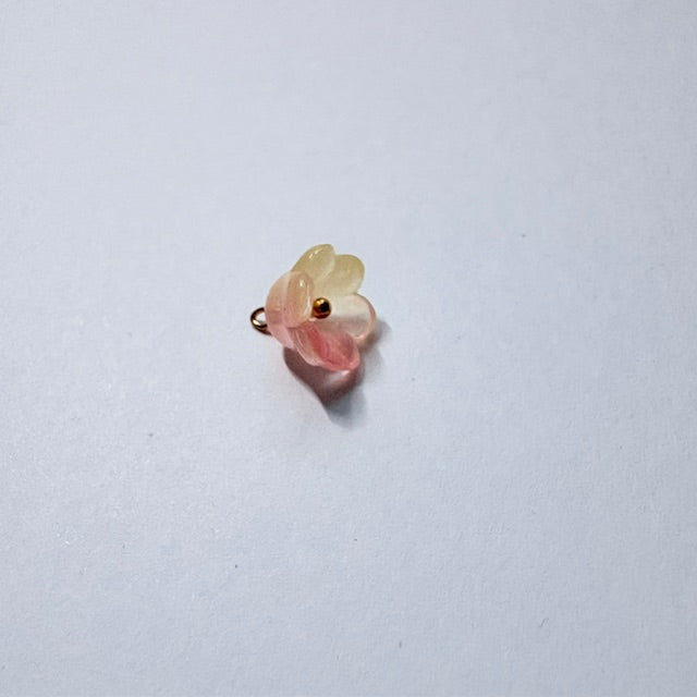 Translucent Glass Flower Charms