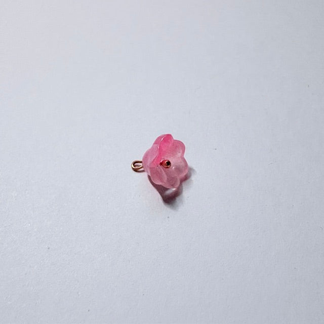 Translucent Glass Flower Charms