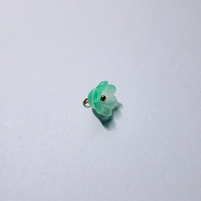 Translucent Glass Flower Charms