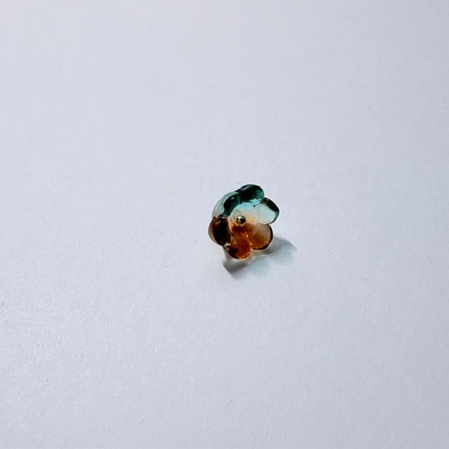 Translucent Glass Flower Charms