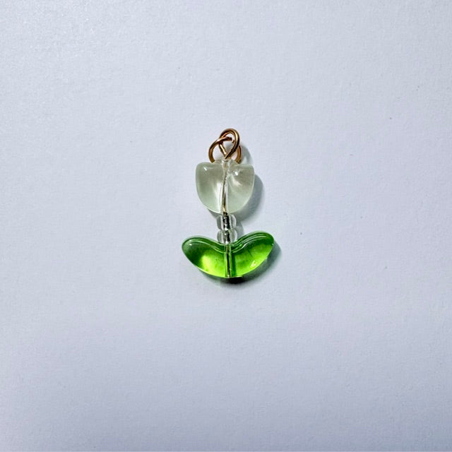 Translucent Glass Tulip Charms