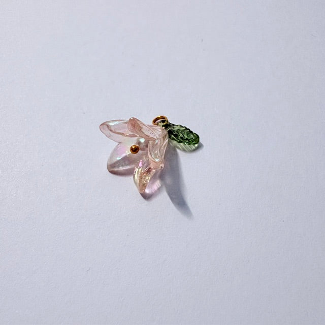 Translucent Trumpet Flower Charms